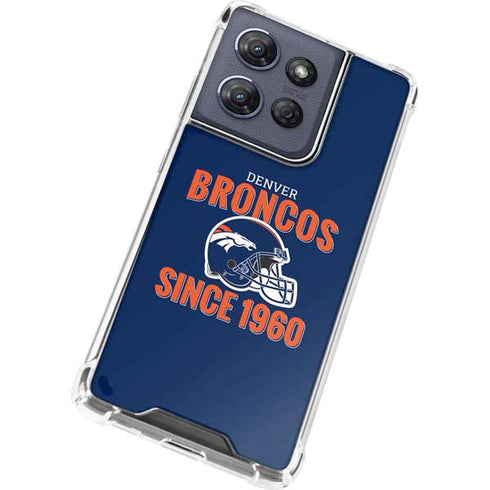 NFL Denver Broncos Helmet Moto G Play 5G (2025) Clear Case